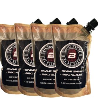 4 x Swine Shine Sauce. Danish BBQ By Boemsen. 250 ml