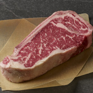 New York Strip Steak bone in. Greater Omaha Packing