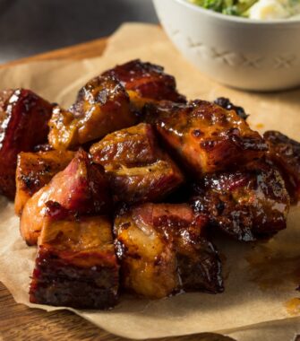 Burnt Ends Sashi. Heat n`Eat by Steak-out. Frost