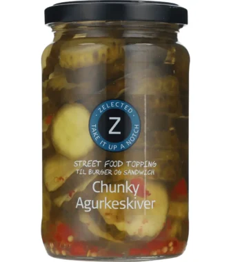 Chunky Agurkeskiver. Zelected Foods. 330 gram.