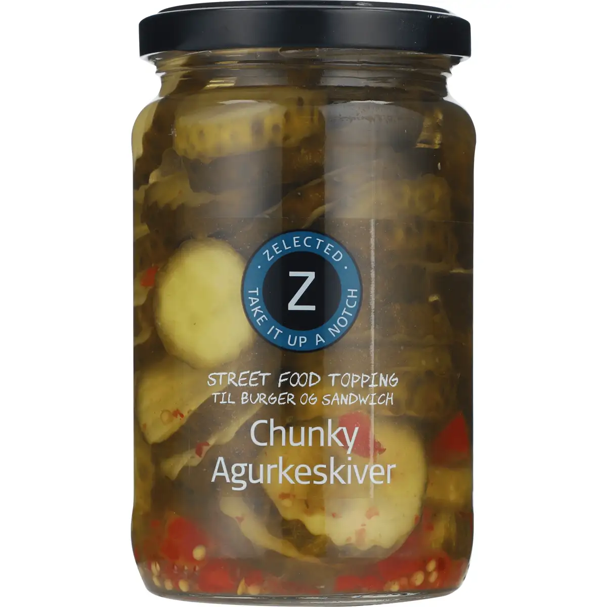 Chunky Agurkeskiver. Zelected Foods. 330 gram.