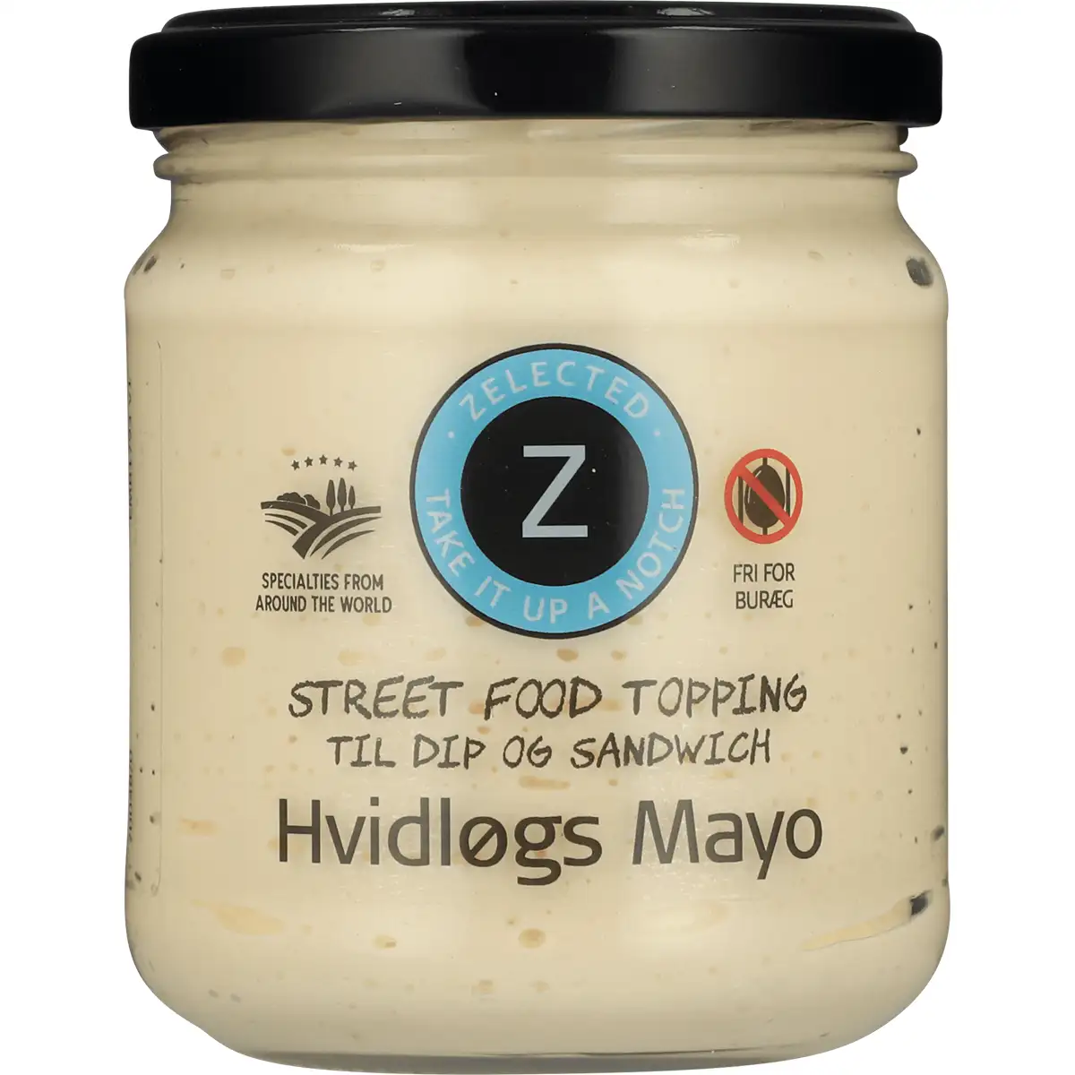 Hvidløgs Mayo. Zelected Foods. 180 gram.